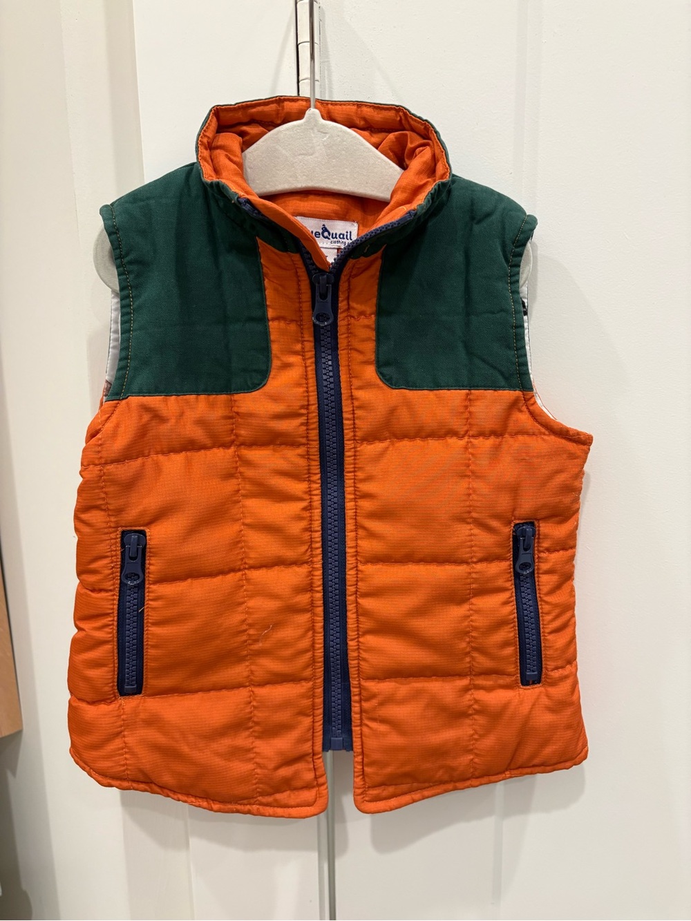 Orange & Green Puffer Vest
